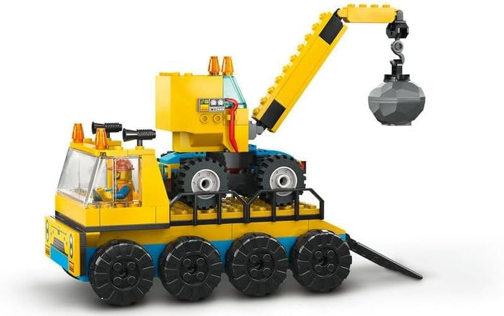 LEGO 60391 City Construction Vehicles og Wrecking Ball Kran, gravemaskine, dumper og transportkøretøjer Legetøj, pædagogisk legetøj til børn fra 4 år og op Byggesæt Besuche den LEGO-Store