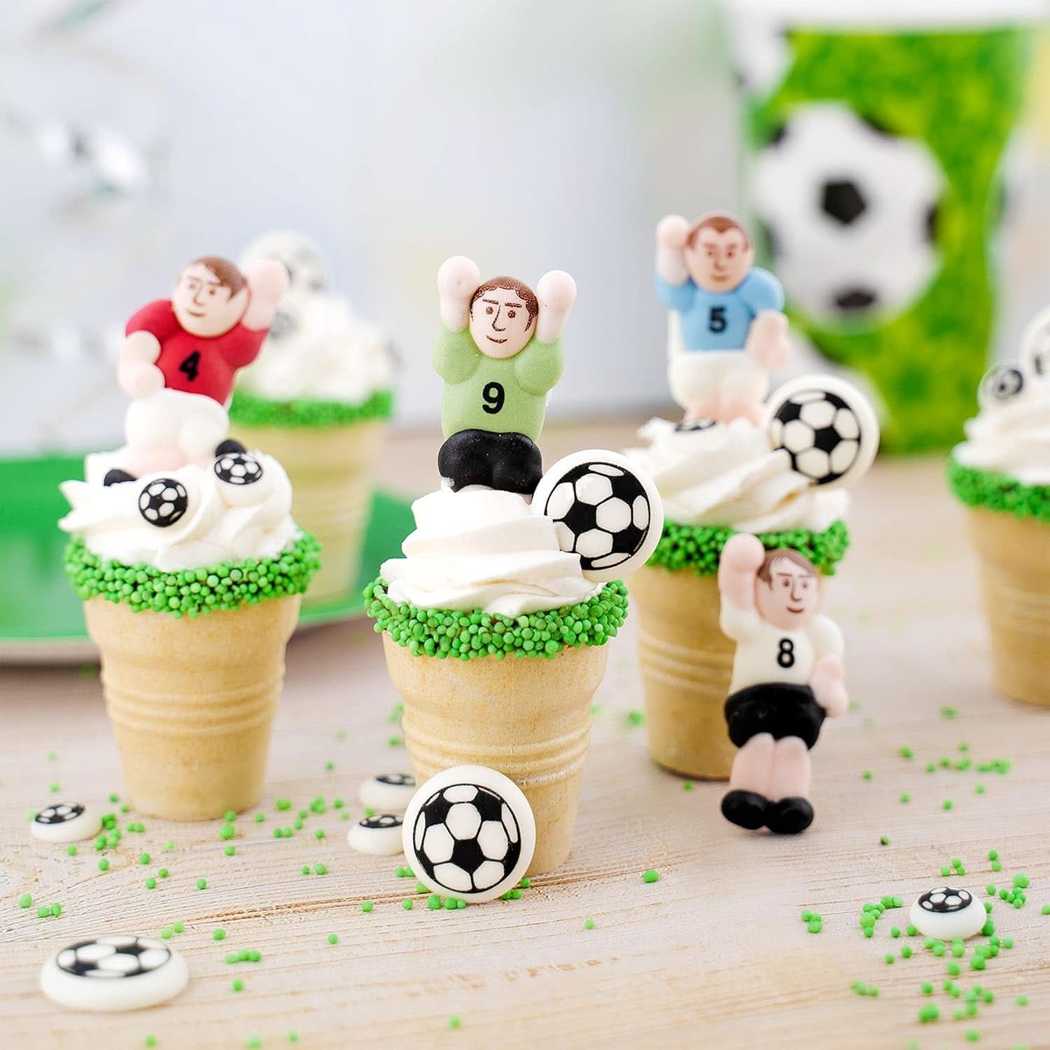 Günthart Backdecor 12 Sugar fodboldspillere og fodbolde, 21 gram Naty Shop