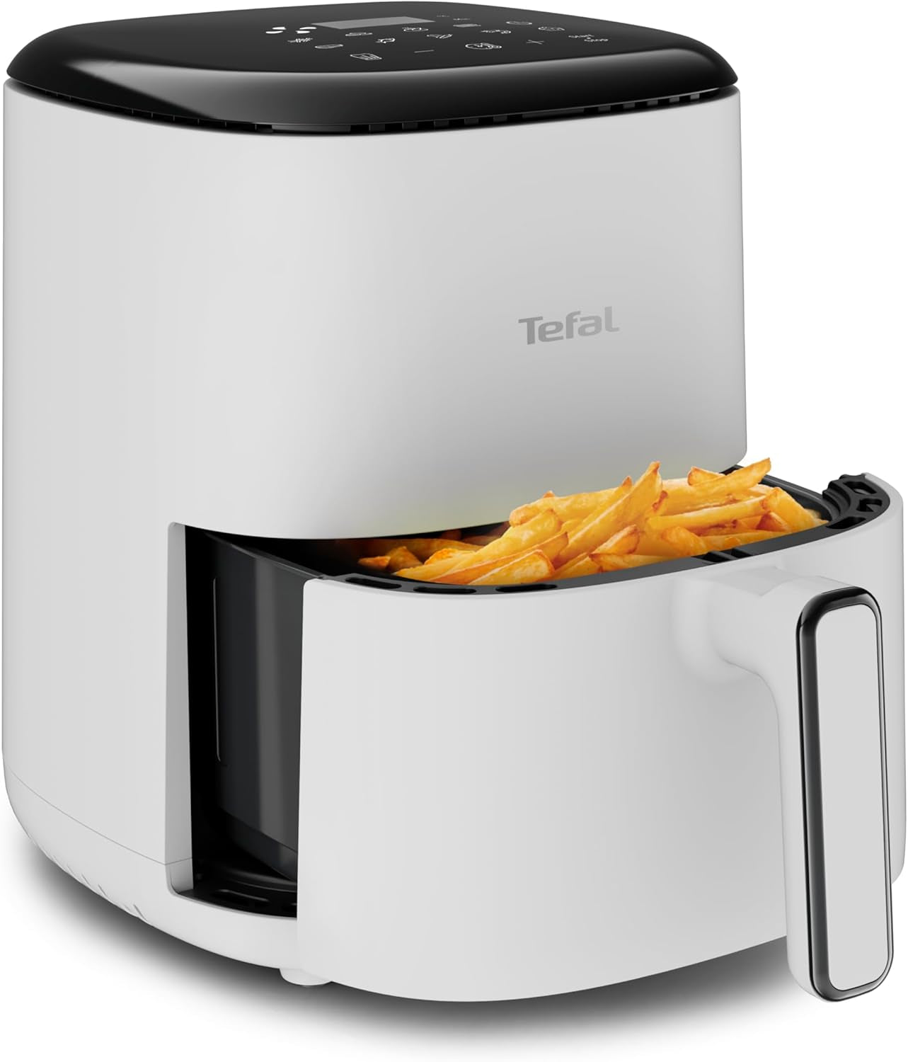 Tefal Easy Fry Max EY2458, 5 liter, Hot Air Fryer, 10 automatiske tilberedningsprogrammer, digital touchskærm Hvidevarer Naty Shop Lysegrå Enkelt - Uden vindue 3L
