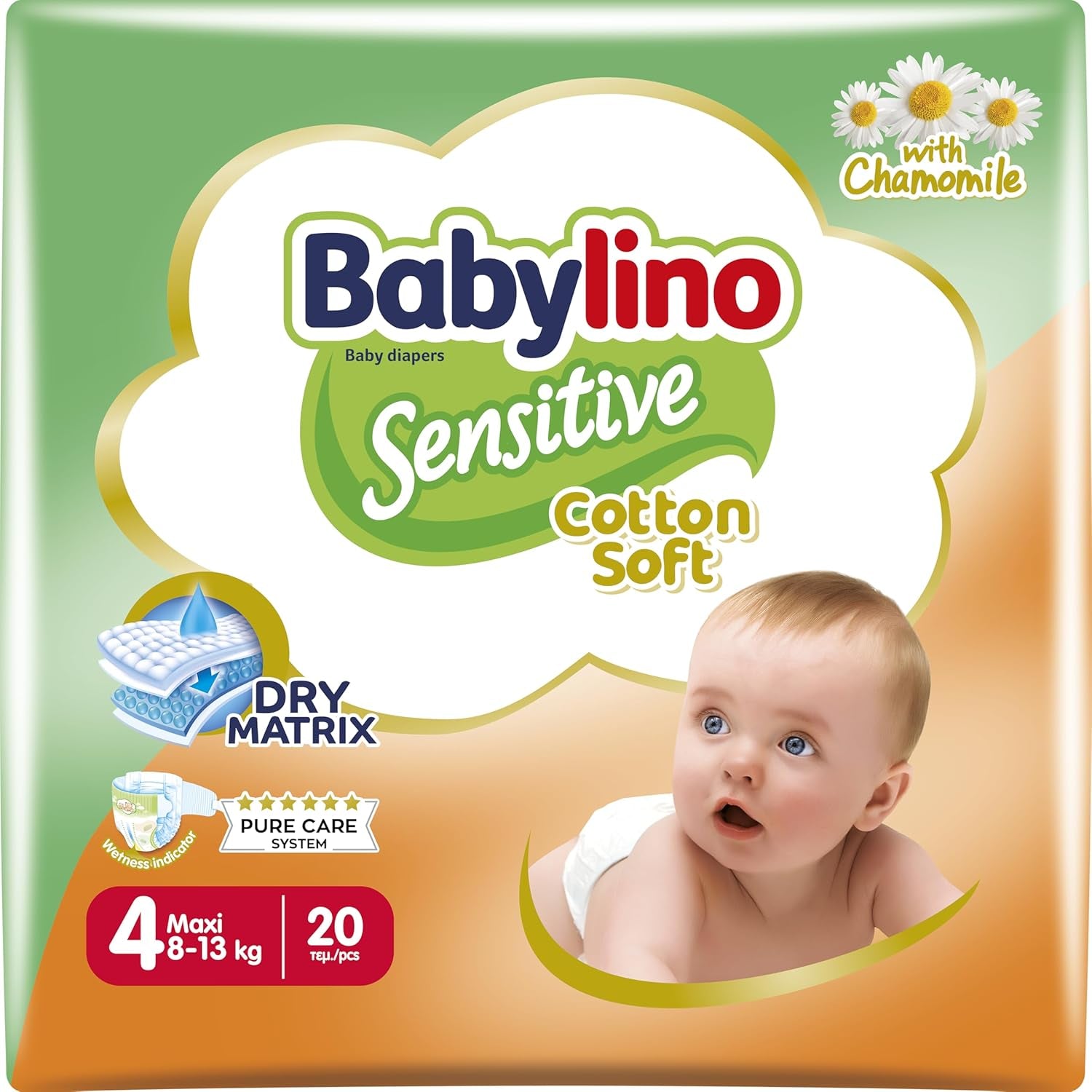 Scutece pentru bebeluși sensibili, mărimea 6, extra mari (13-18 kg), 114 scutece