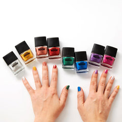 - Metallisk neglelak - 10 ml - Til fascinerende metalliske negle - Guld