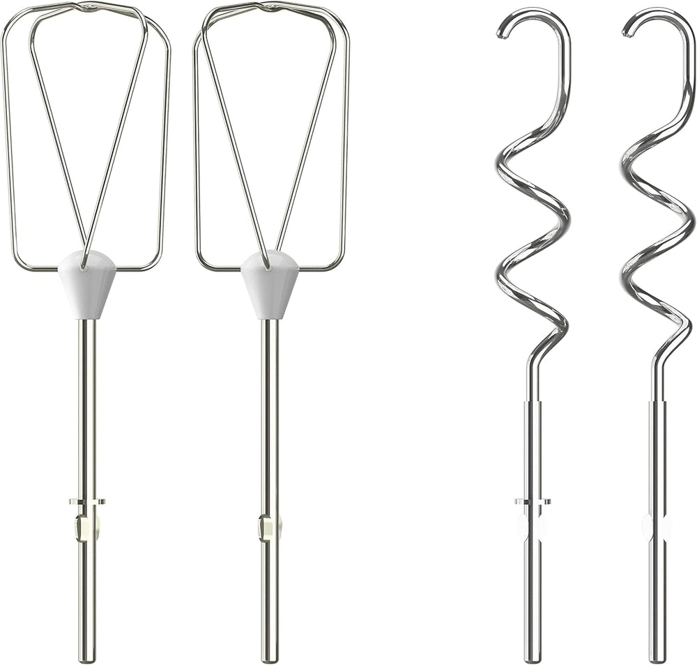 Krups GN4001 3 Mix 4000 Håndmixer | 450 watt | Robust design | Variabel hastighedsregulator | Turbo-Und Auswurf-Funktion | Inkl. 2 Rührbesen Und 2 Knethaken | Weiß/Grau Kitchen Naty Shop