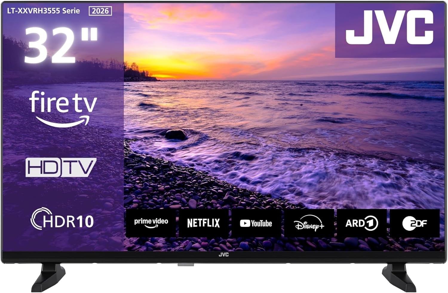 JVC Fire TV de 40 de inci, Smart TV Full HD, HDR, cu control vocal Alexa și tuner triplu, televizor LED LT-40VRF3555 (2026)