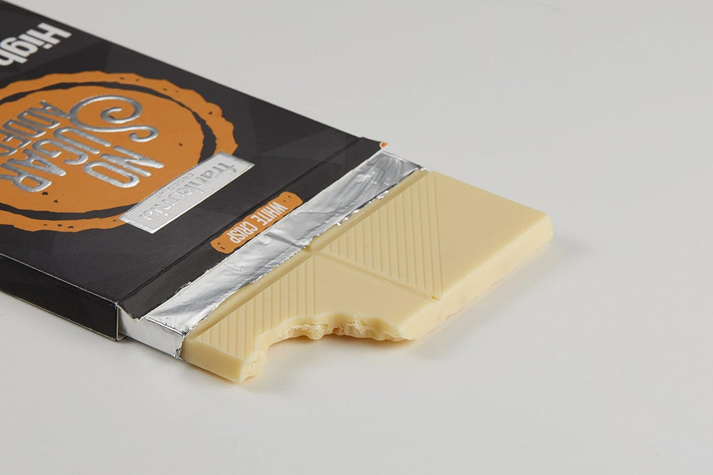 frankonia CHOCOLAT POWER MOTION uden tilsat sukker - Sprød hvid chokolade med højt protein- og lavt kulhydratindhold, 90 g