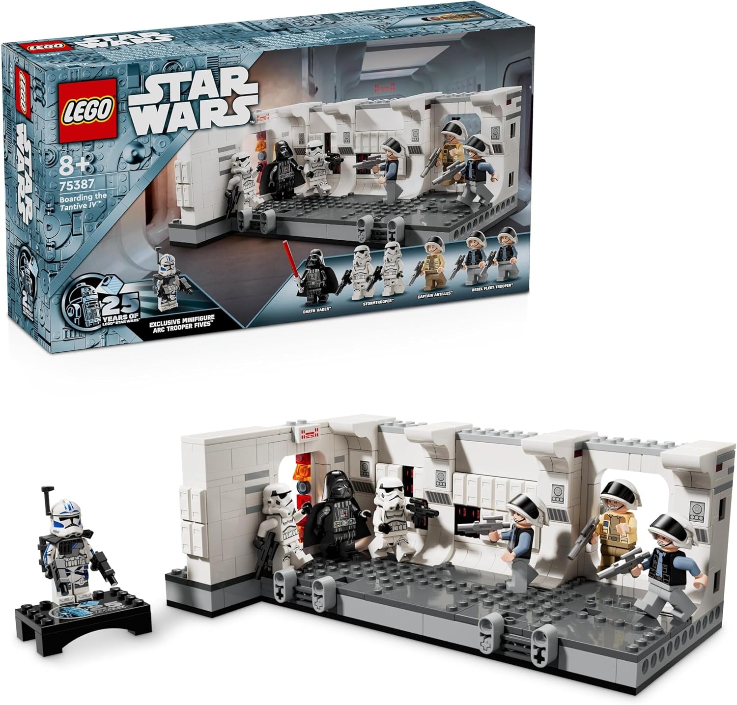 LEGO Star Wars Tantive IV Boarding, A New Hope Movie Building Legetøj, Fantasy Legesæt til børn, gaveidé til drenge og piger 8+ og samlere 75387 Byggesæt Beuche den LEGO-Store Boarding