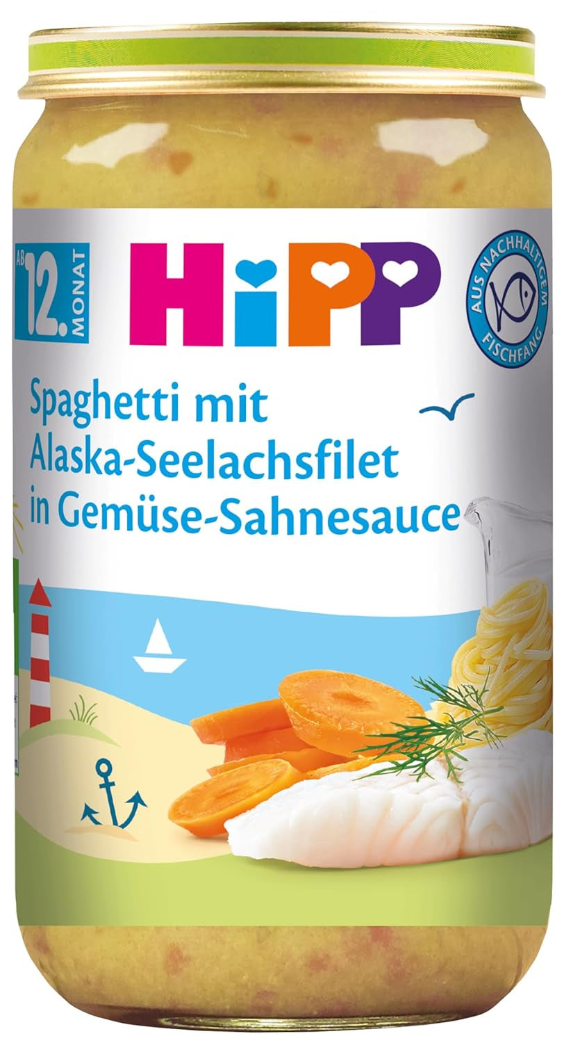 Spaghete Hipp cu file de cod Alaska în sos cremă de legume, pachet de 6 (6 X 250 G) Mama si Copilul Naty Shop Default Title