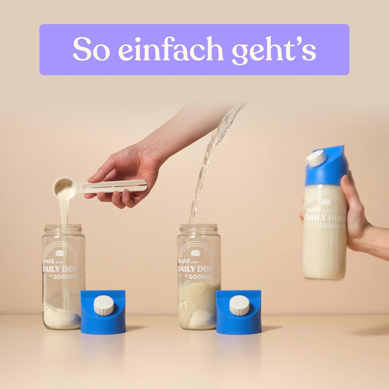 Blue Farm Pure Oat Base für bis zu 8 Liter Haferdrink zum Selbermischen – 100 % bedste Bio-Qualität – 100 % vegansk, laktosefri og glutenfri – 90 % weniger Verpackungmüll