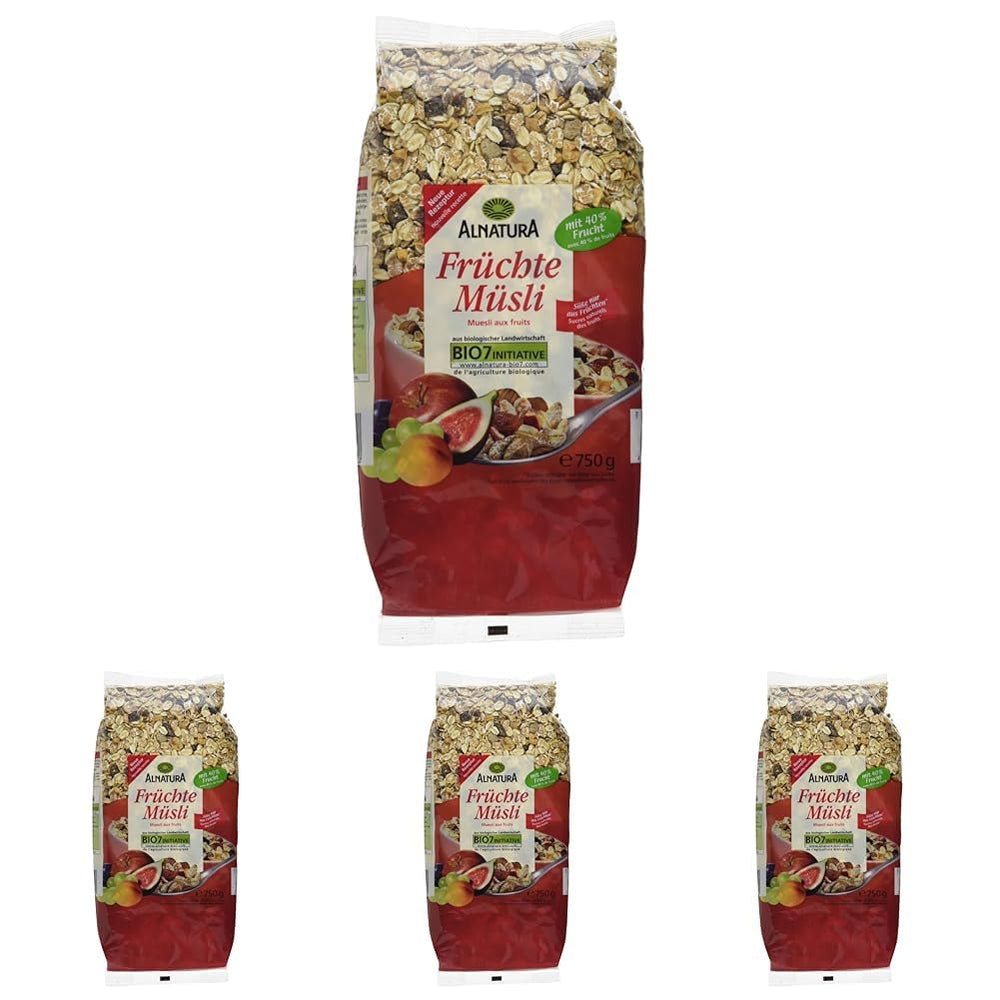 Müsli med økologiske frugter, 750g