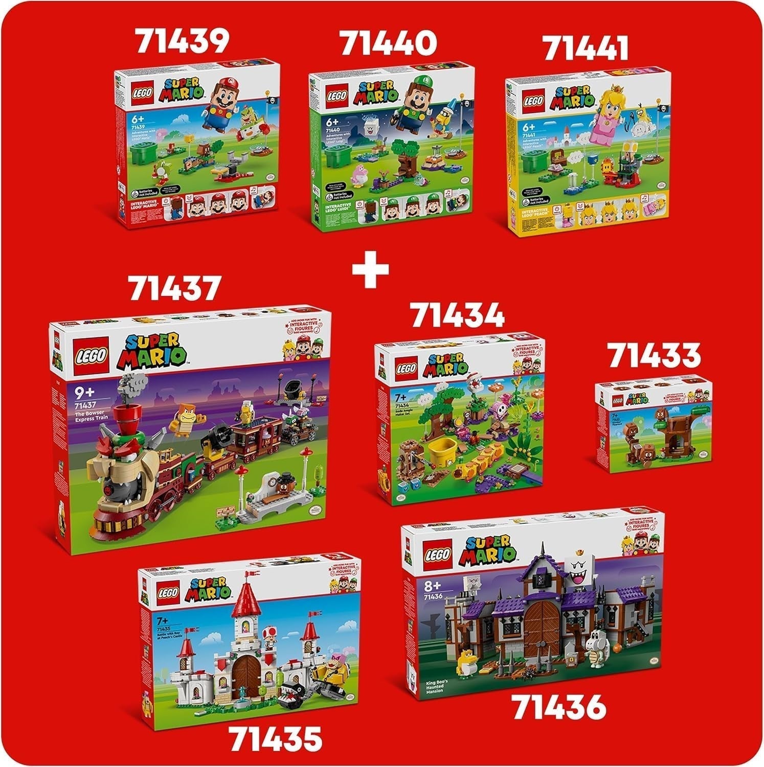 LEGO Super Mario Express Bowser Train Kids Adventure Legesæt med Hammer Brother 2 Gumbas og 2 Parapunctures Nintendo Gave til drenge Piger Gamers 71437 Byggesæt Besuche den LEGO-Store