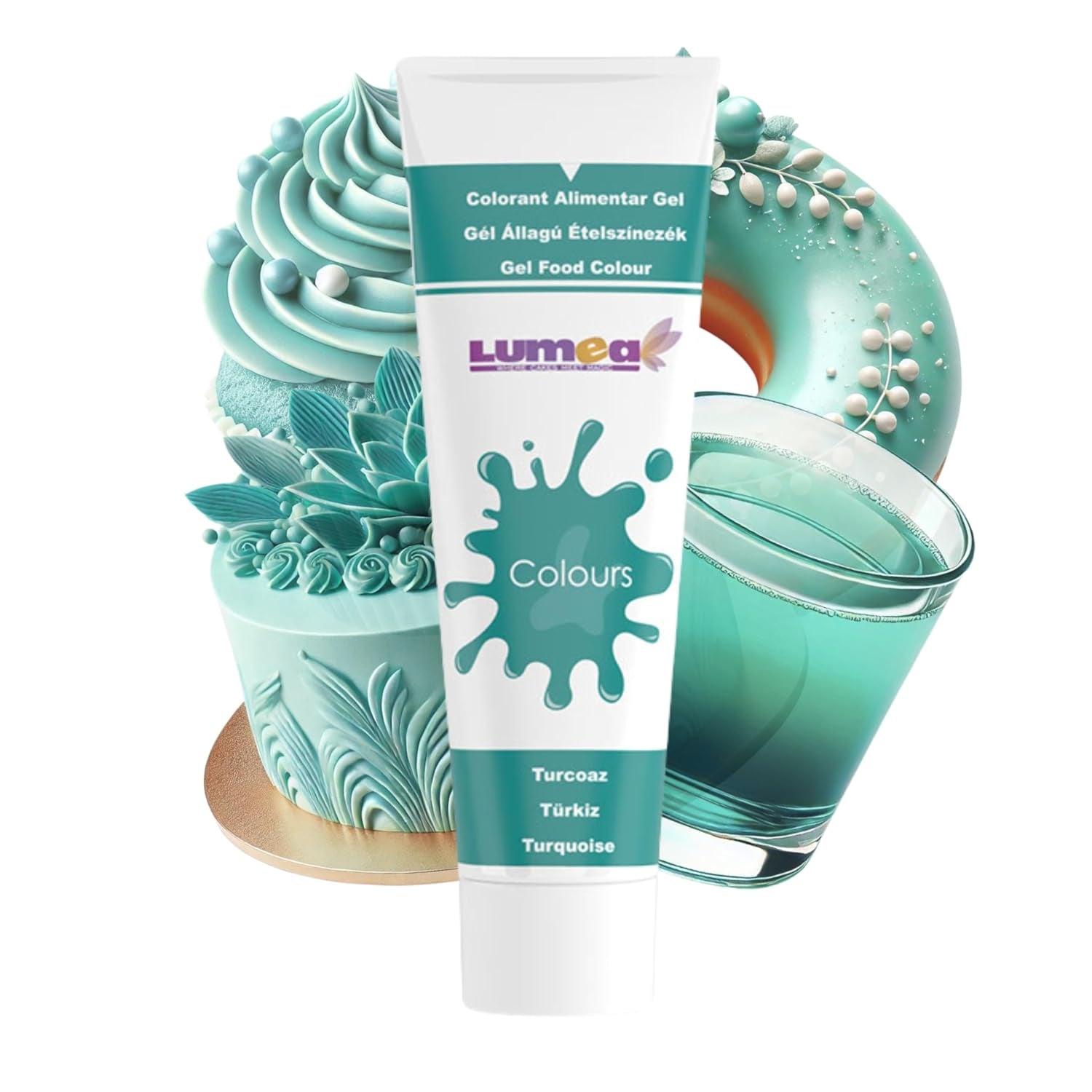 Dekozauber24 Colorant alimentar roșu, gel, 30g, vegan, fără zahăr, foarte concentrat, colorant alimentar roșu pentru fondant, cremă de unt, băuturi și multe altele