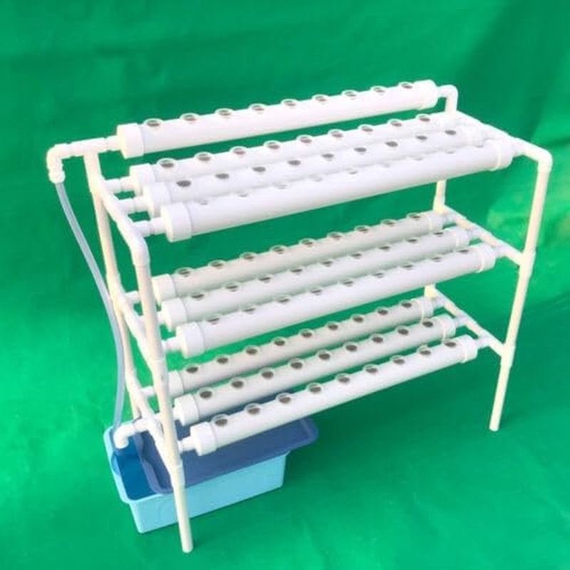 Pflanzen Pflanze Hydroponic System Grow Kit 90 Plantesteder Drei Layer Satz GemüSe Tool Garten Systeme Plante Grøntsag Hydrokultur Hydroponische Garden Hydroponik Anbausystem PflanzpläTzen 3Schicht