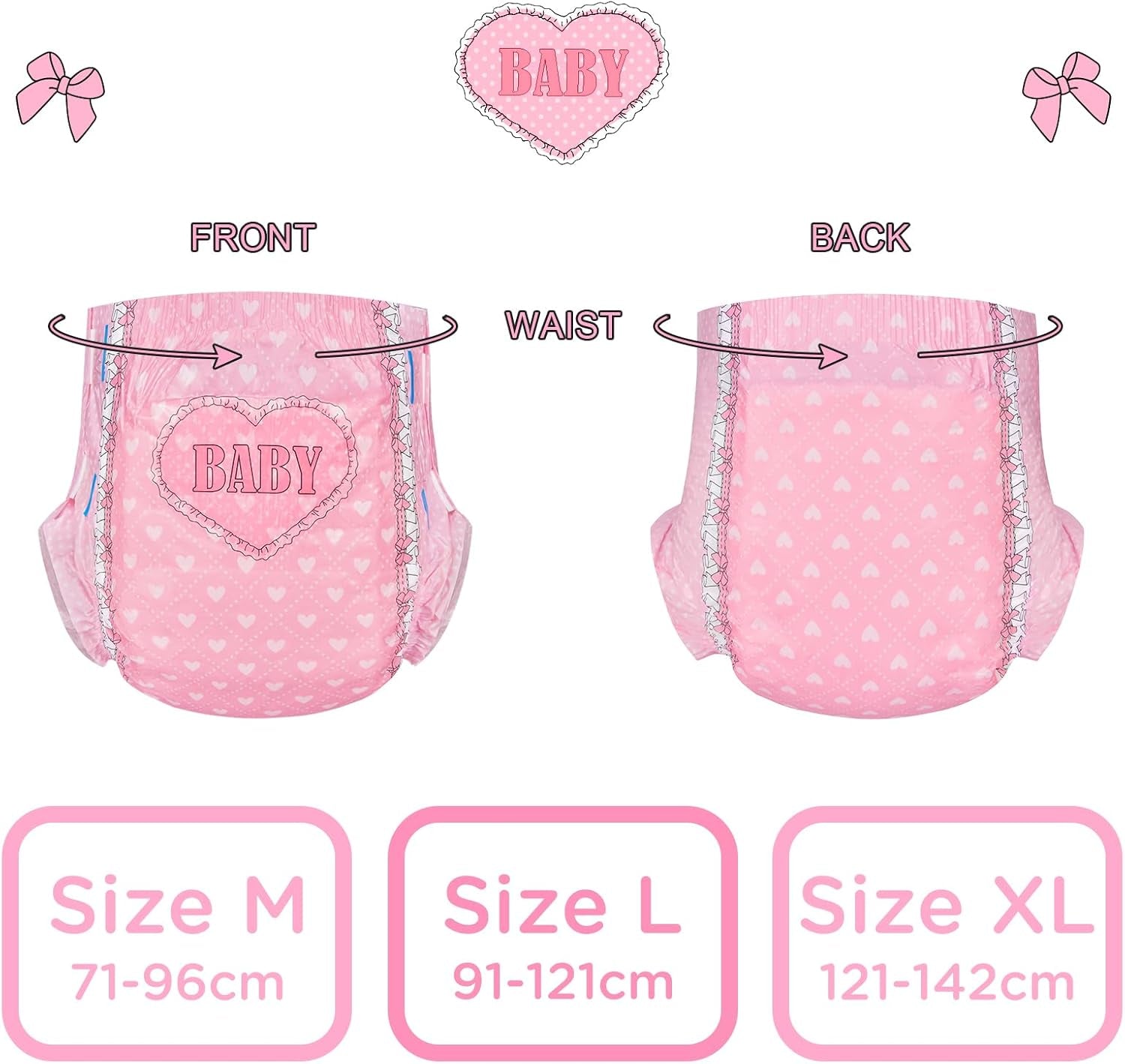 Bleer med tryk til voksne 5500-5800 ml 2-pak - Blushing Baby (M)