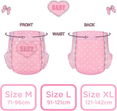 Bleer med tryk til voksne 5500-5800 ml 2-pak - Blushing Baby (M)