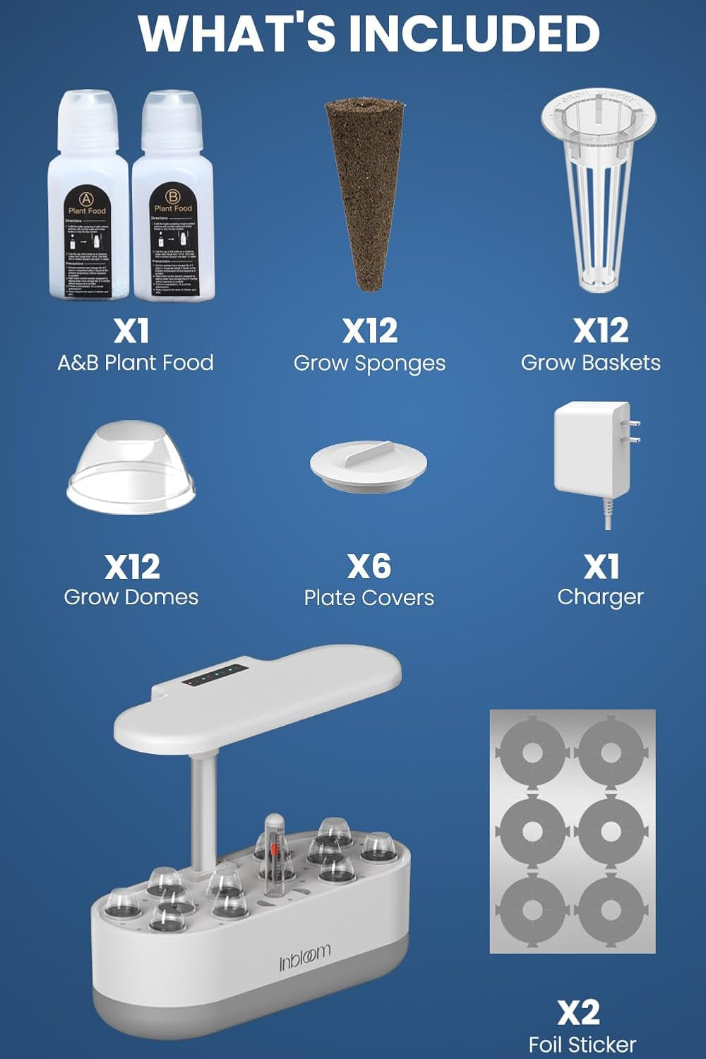 Hydroponisk vækstsystem, 12 bælg