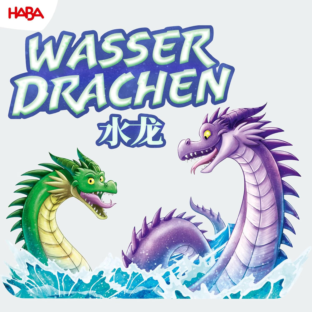 HABA Water Dragons - Terning- og strategispil for børn 5+ - Spændende brætspil med drager og træfigurer - Familiespil for 2-4 spillere - 1307133001