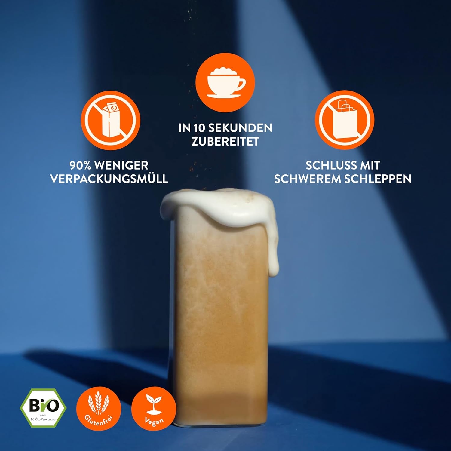 Blue Farm Barista Oat Base für bis zu zu zu 8L zum selbermischen – Bio Haferdrink Barista Edition – Milchalternative ohne Zusatzstoffe und Zuckerzusatz – Vegan und Glutenfrei – 90% weniger Verpackungmüll