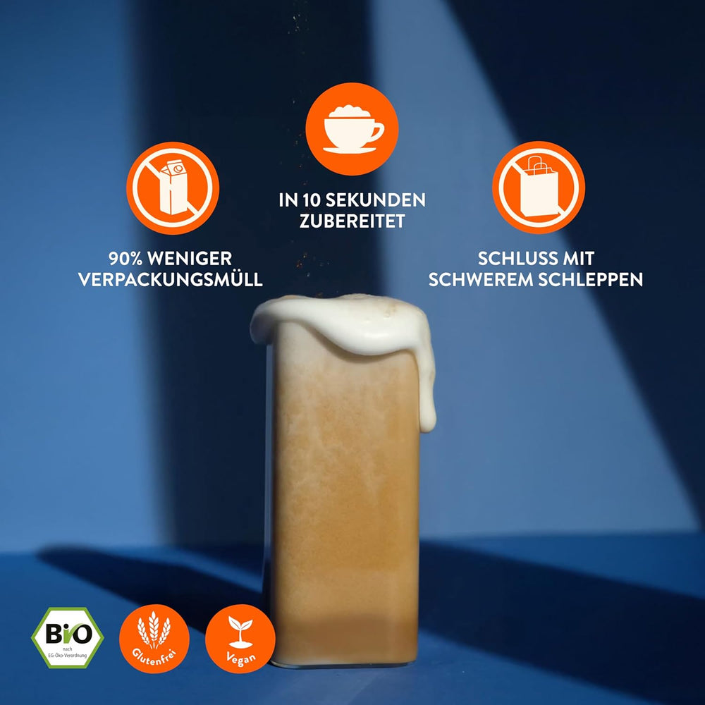 Blue Farm Barista Oat Base für bis zu zu zu 8L zum selbermischen – Bio Haferdrink Barista Edition – Milchalternative ohne Zusatzstoffe und Zuckerzusatz – Vegan und Glutenfrei – 90% weniger Verpackungmüll