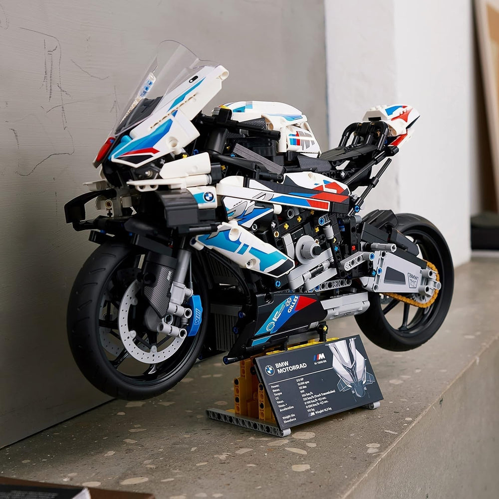 LEGO Technic BMW M 1000 RR Motorcykel Model Voksen Model Kit Sæt som en håndværksgave til mænd og kvinder Hjem eller kontorindretning 42130 Byggesæt Besuche den LEGO-Store