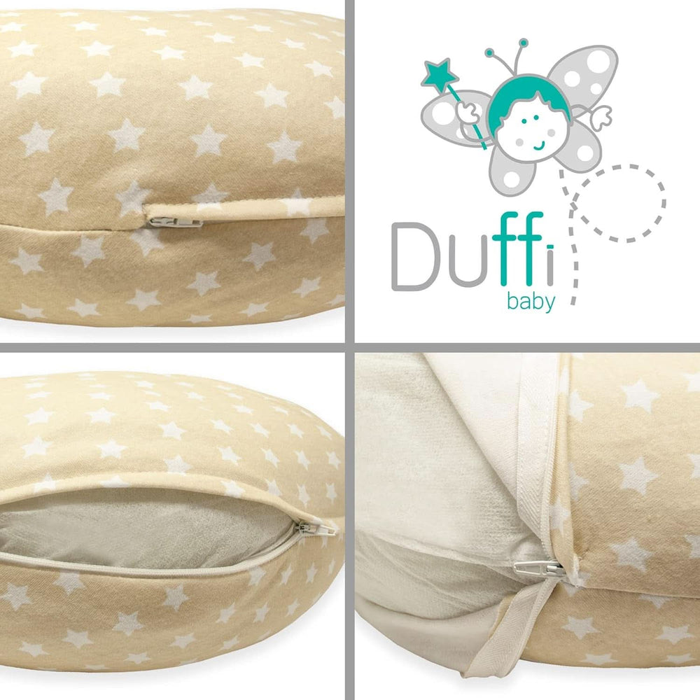 Ammepude til nyfødte, XL, 100% bomuldsbetræk, aftageligt og vaskbart, Polyesterfyld, Stjernemotiv Tilbehør Mad og Amning Bebe Naty Shop