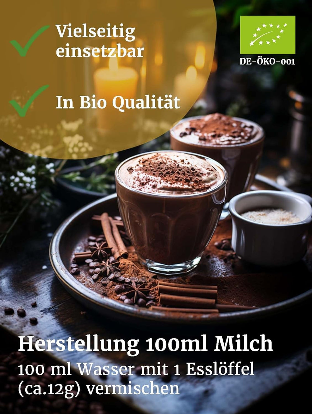 Bäckerei Spiegelhauer Bio Mager-Milchpulver 500 g Bio Milchpulver ohne Zusätze mælkepulver I auch geeignet für Joghurt-Herstellung, Eis-Herstellung I Trockenmilchpulver, Beutel