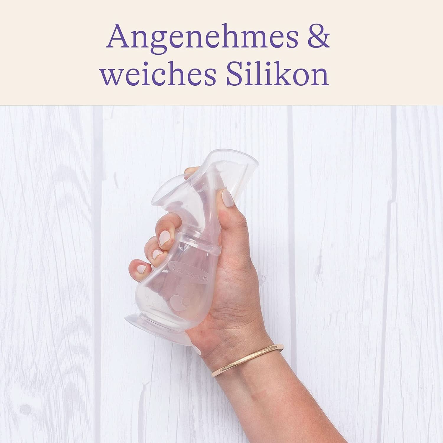 Lansinoh Silikon Milchpumpe & Muttermilchauffänger - Angenehmes & Extrem Weiches Silikon - Rettet Jeden Tropfen Muttermilch - Alternativ Zu Milchauffangschalen, 1 Stück (1Er Pack) Tilbehør Mad og amning Bebe Naty Shop