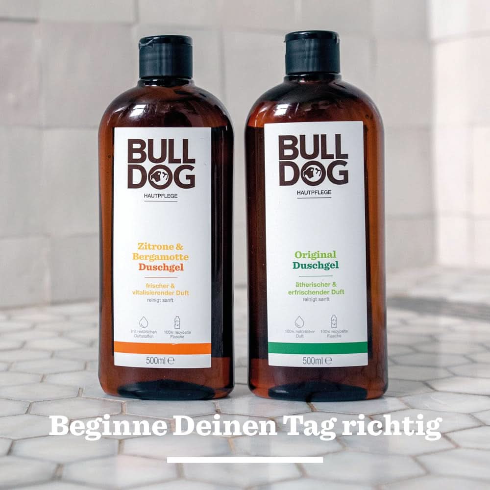 BULLDOG, Shower gel til mænd med citron og bergamot, 500 ml Brusebad og bad Naty Shop