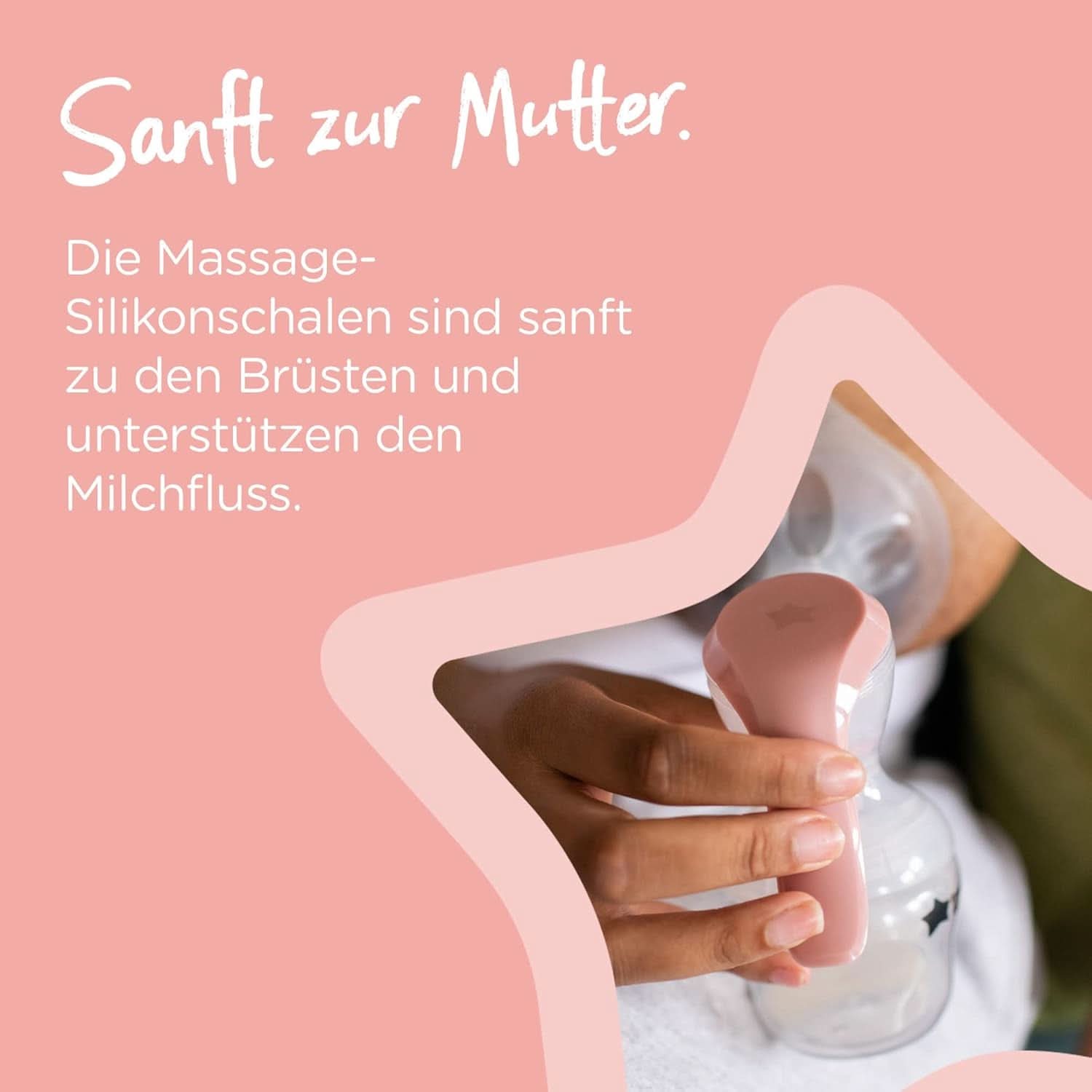 Tommee Tippee Made for Me Manuelle Einzel-Milchpumpe, Starke Saugkraft, Ergonomischer Griff, Tragbare Und Leise Milchpumpe, Samt Babyflasche Accessories Mad og Amning Bebe Naty Shop