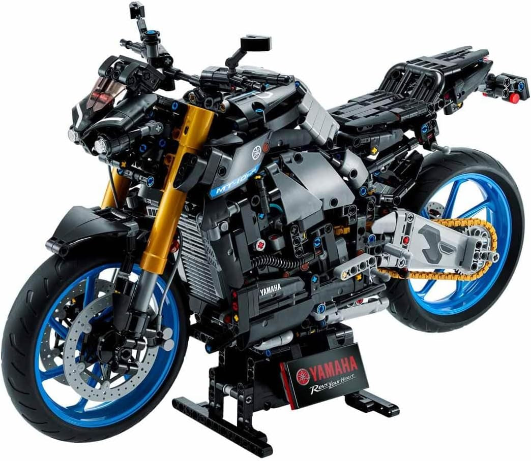 LEGO 42159 Technic Yamaha MT-10 SP Motorcykel modelsæt til voksne, autentisk 4-cylindret motorkøretøjsmodel, funktionelt styretøj og Ar-app, gave til mænd og kvinder Byggesæt Besuche den LEGO-Store