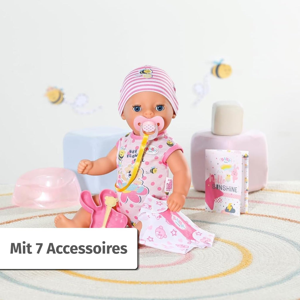 BABY Born Lena (Little Baby Girl) 36Cm, păpușă cu 7 funcții pentru copii de la 1 an, funcționează fără baterie, păpușă mare de 36 cm Papusi Naty Shop