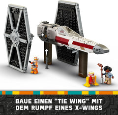 LEGO Star Wars TIE Fighter & X-Wing Mashup, Starfighter Byggelegetøj, Gaveidé til Børn, Tilpassede Rumskibe, Gave til Drenge, Piger og Alle Fans 75393 Byggesæt Beuche den LEGO-Store