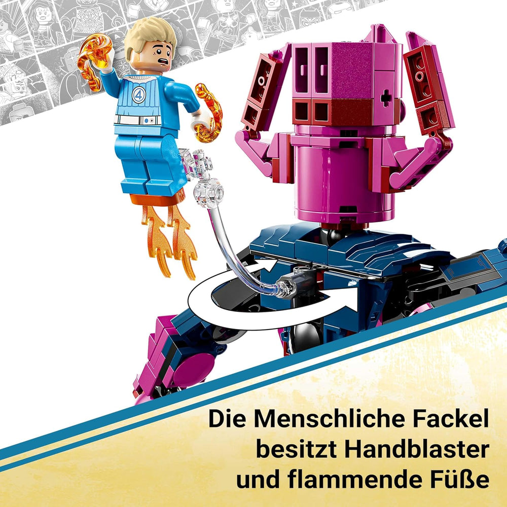 LEGO ǀ Marvel Fantastic Four vs. Galactus Baufigur - Bauset mit Superhelden - Spielset med The Thing, Invisible Woman and Human Torch - Kreatives Geschenk für Jungen und Mädchen - 76316