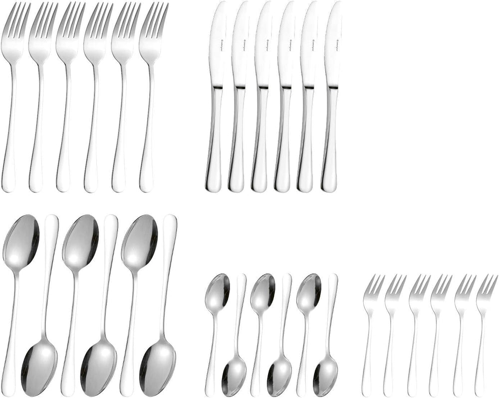 Bestiksæt Sylvia Fremstillet af rustfrit stål 18/0 Poleret 30 styks Køkken Naty Shop