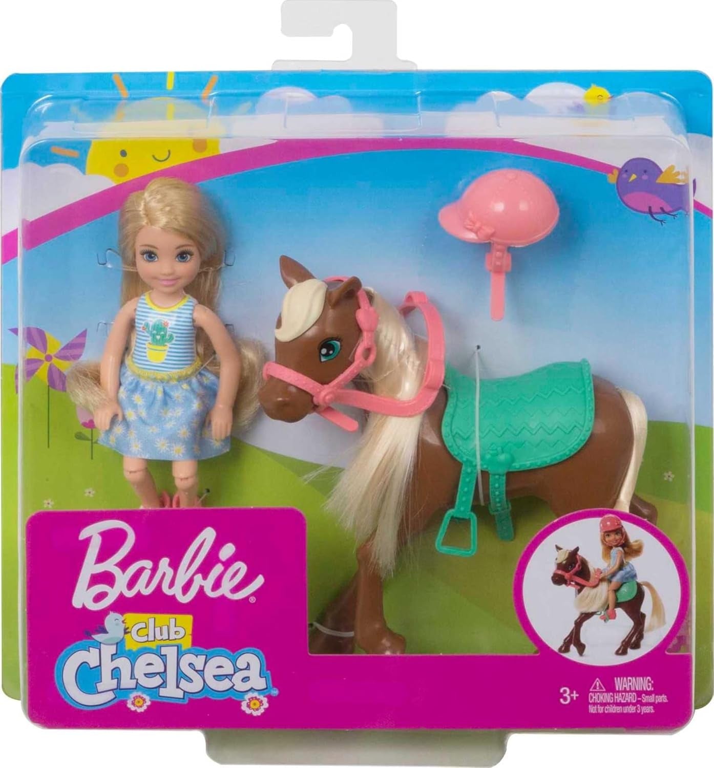 Barbie GHV78 - Club Chelsea Legesæt med dukke og hest, ca. 15 cm blond med mode og tilbehør gavelegetøj til børn fra 3 til 7 år Naty Shop Dolls