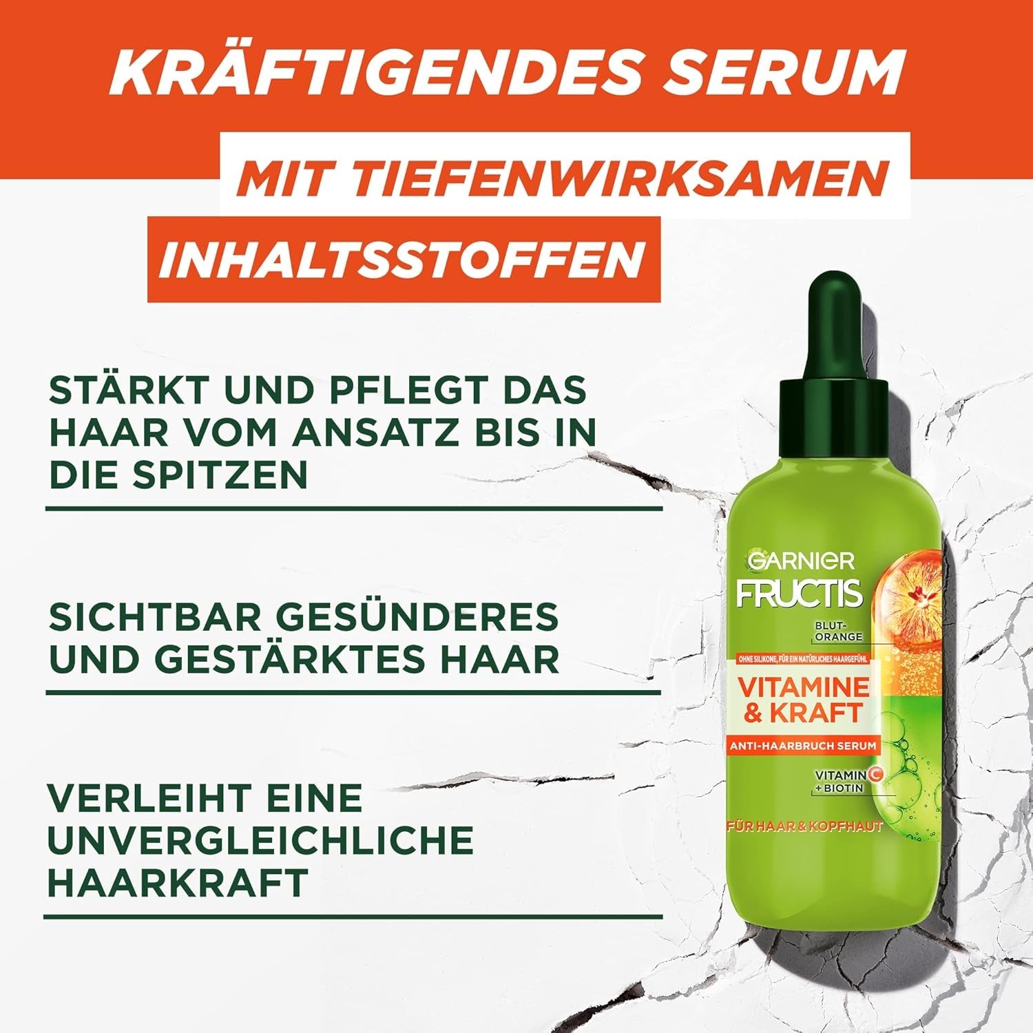 Garnier Strengthening Serum til tyndere hår og hovedbund Effektiv mod hårtab 2 x 125ml Garnier Hårpleje