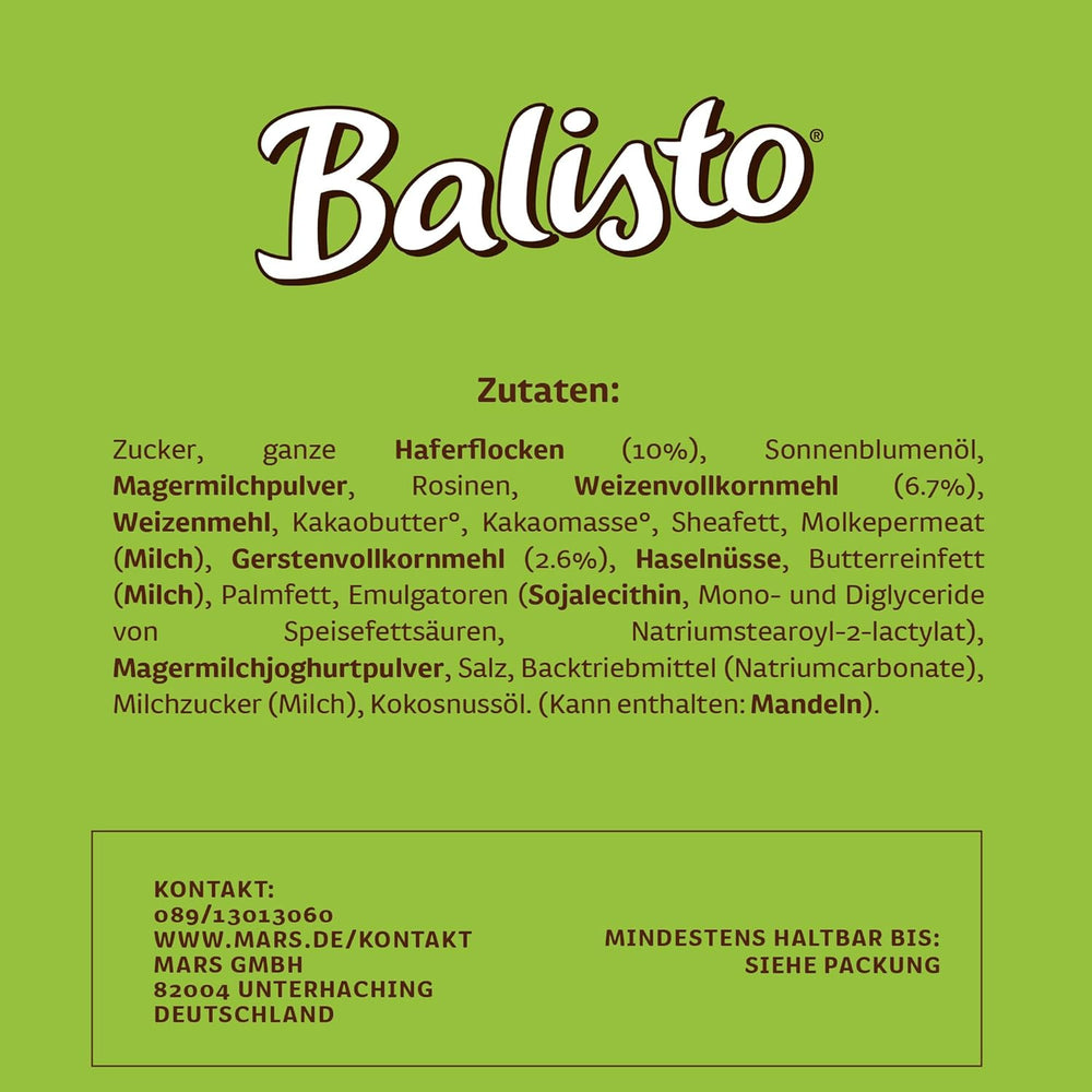 BALISTO® Multipack müsli, korn og rosiner, 8x18,5 g