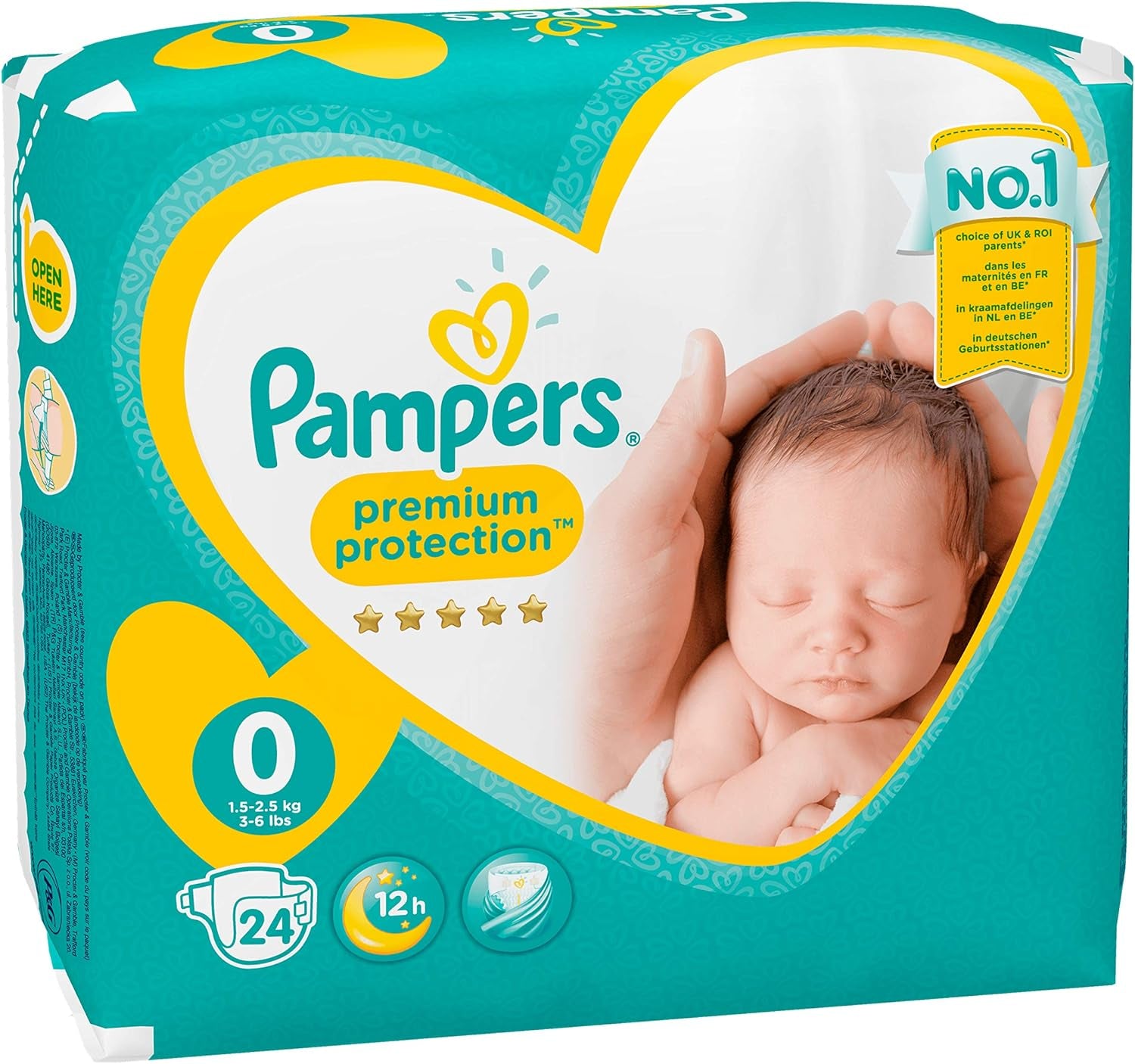 Pampers Premium Protection Pounds, størrelse: 0