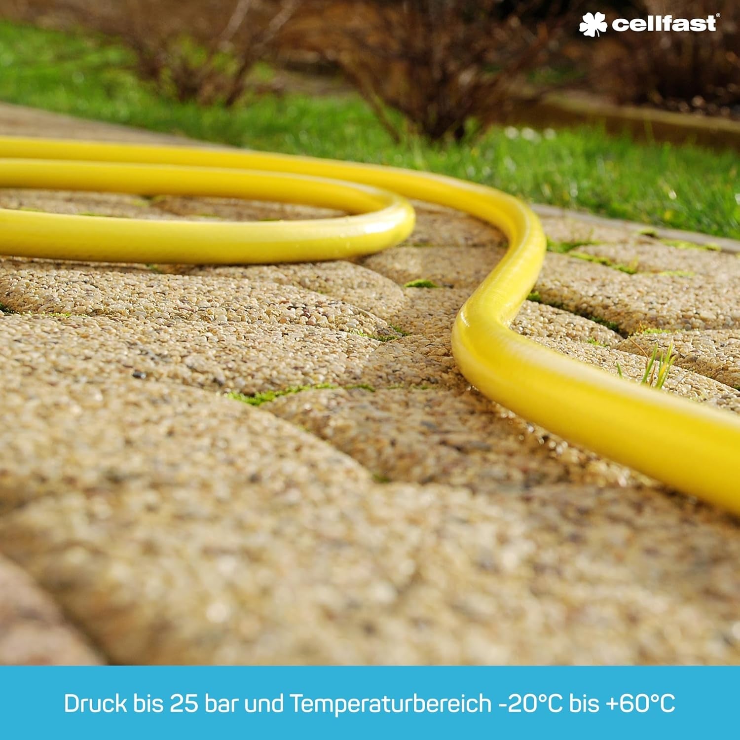 Furtun de grădină CELLFAST, 3,4 inch, furtun de apă cu 3 straturi, pentru grădină, furtun de irigații flexibil cu armare din fire durabile, rezistent la UV, anti-alge, 25 bar, 50 de metri și mai mult