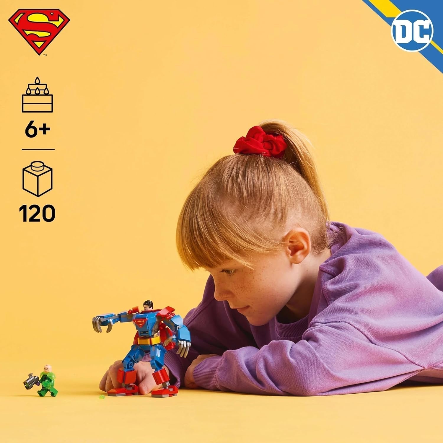 LEGO DC Superman Mech vs. Lex Luthor - Superheltelegetøj med 2 minifigurer - Bygbar actionfigur med bevægelige arme, ben og fingre - Gave til drenge og piger i alderen 6+ 76302 Byggesæt Besuche den LEGO-Store
