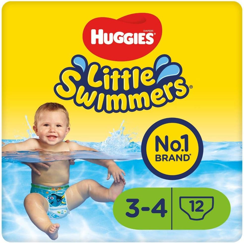 Huggies Little Swimmers svømmebleer, størrelse 3-4, 12 pakke, 7-15 kg