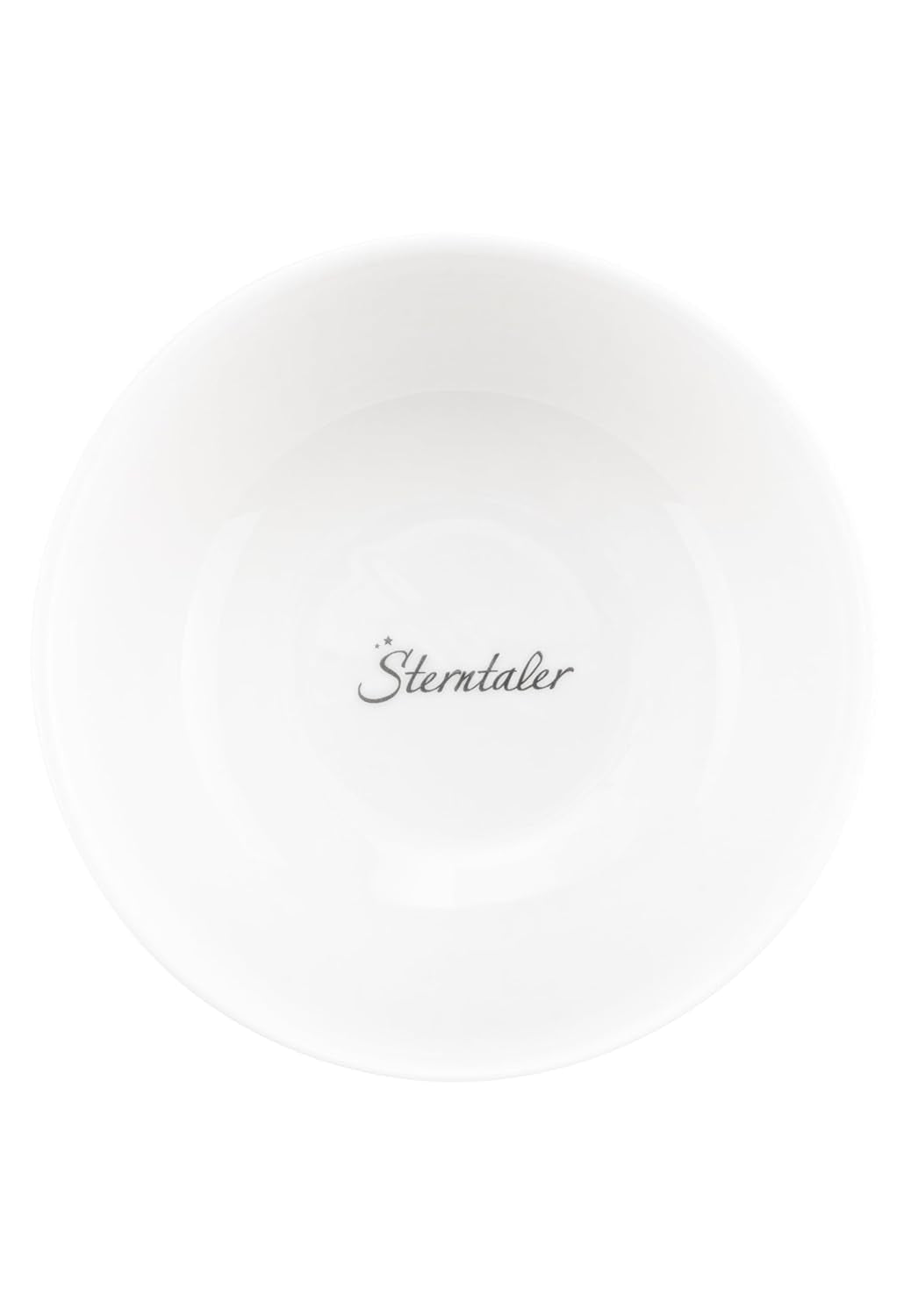 Set de veselă din porțelan Sterntaler, design rustic - Set de veselă cu bază din silicon antiderapantă și detașabilă - Veselă pentru bebeluși și copii cu farfurie, bol de 400 ml și cană de 200 ml, alb