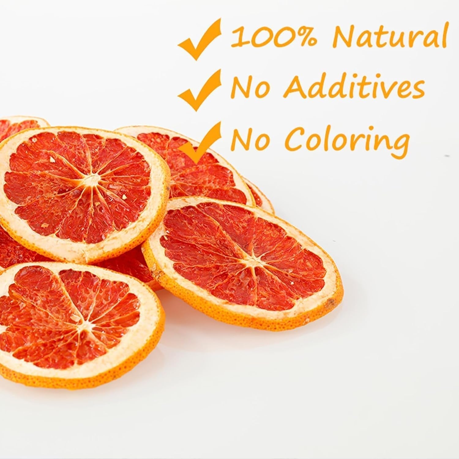 Felii de grapefruit uscate premium 100 g, grapefruit deshidratat, 100% natural, fără aditivi și fără zahăr adăugat. Produse deshidratate Naty Shop