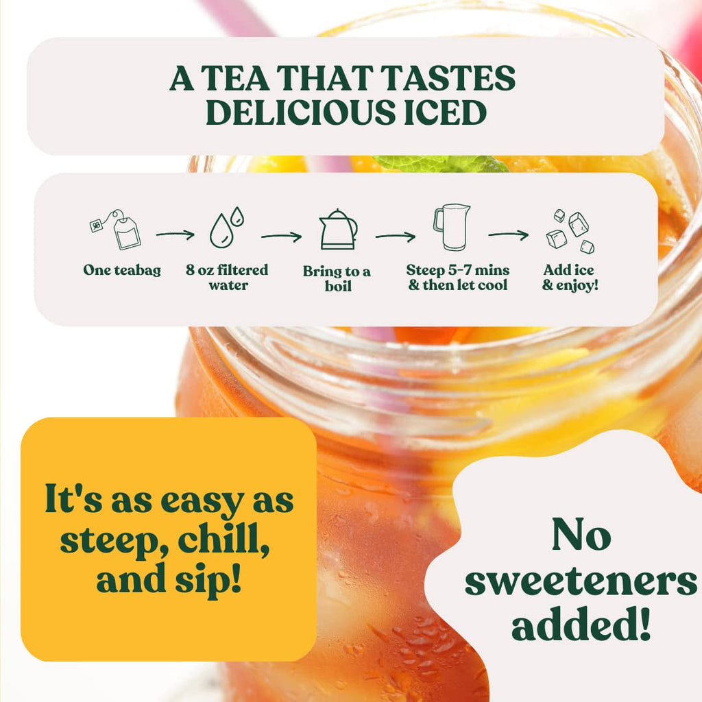 Ahmad Tea – Mango Magic | Ceai negru cu aromă de mango | 20 pliculețe de ceai de 2 g | Pliculețe de ceai cu bandă