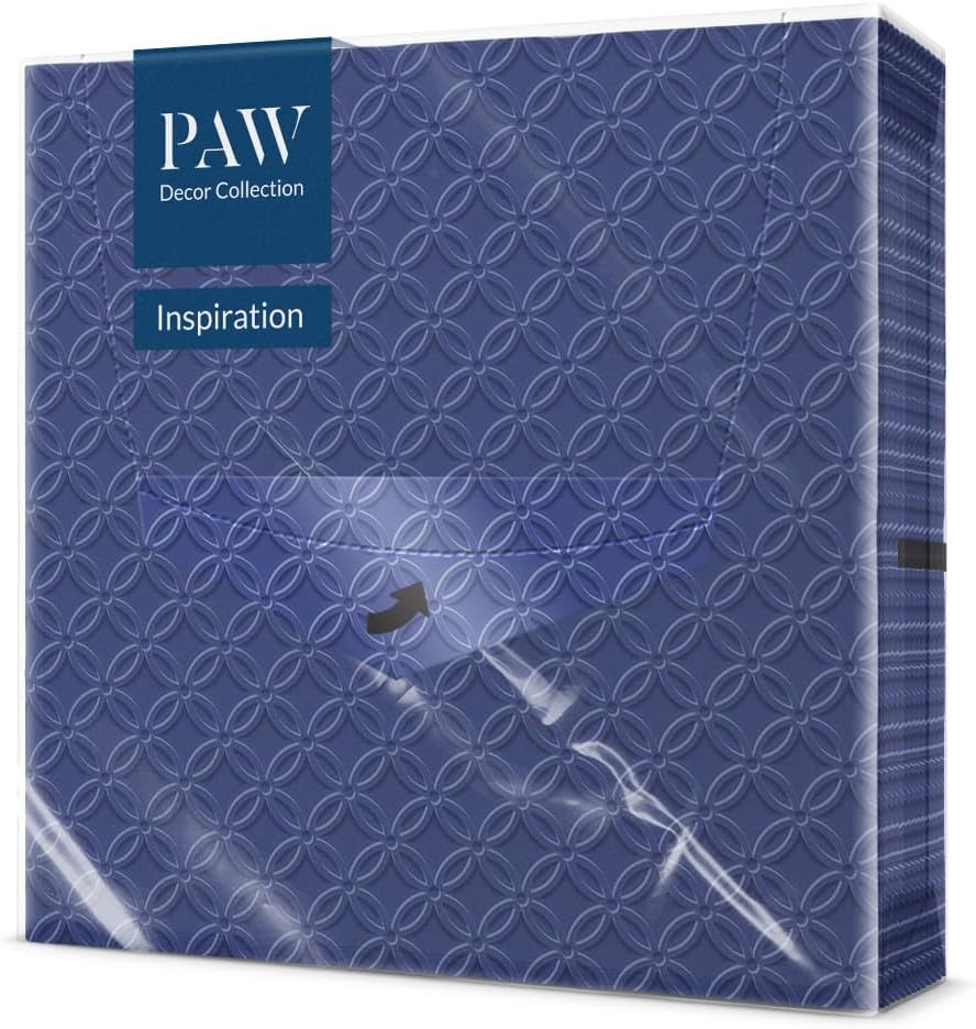 PAW - Șervețele gofrate 3 straturi (33 X 33 Cm) I 20 bucăți I Perfect pentru zile de naștere, petreceri, nunți, comuniuni, sărbători I Decorațiuni de masă Șervețele din hârtie texturată I Inspirație modernă (Hortensia)