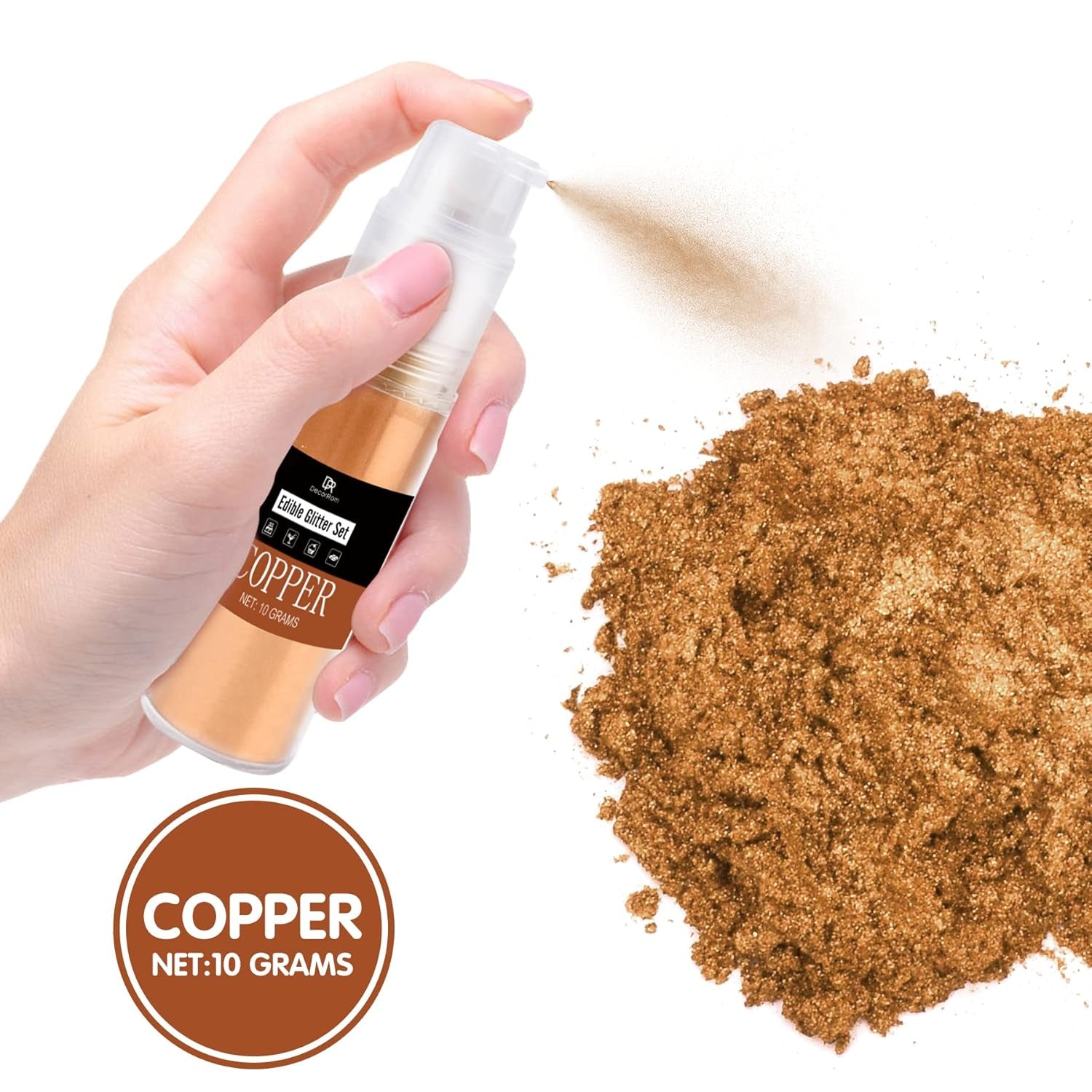 DecoRom, glitter comestibil, praf, 10 grame Glitter Naty Shop