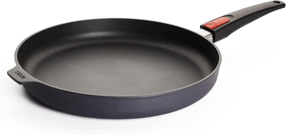 Woll Diamond Lite flad pande - Induktion -, Ø 20 Cm, 5 Cm højde, Med aftageligt håndtag - Velegnet til alle typer kogeplader, Støbt aluminium, Non-stick belægning Naty Shop Gryder og pander Ø 32 Cm