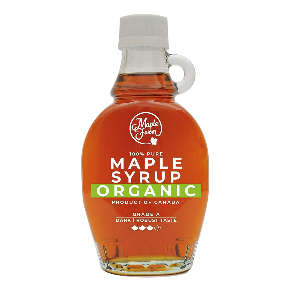 Maplefarm - ren canadisk økologisk mørk ahornsirup, klasse A, mørk, stærk smag - 250 ml Naty Shop sødemidler 189 ml
