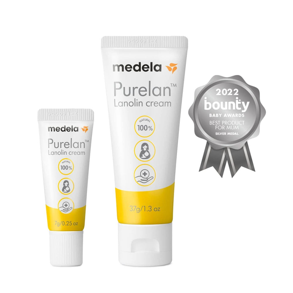 Medela Purelan 37G Lanolin Nipple Cream - creme til ømme brystvorter og tør hud, 100 % naturligt, allergivenligt Tilbehør Mad og amning Bebe Naty Shop