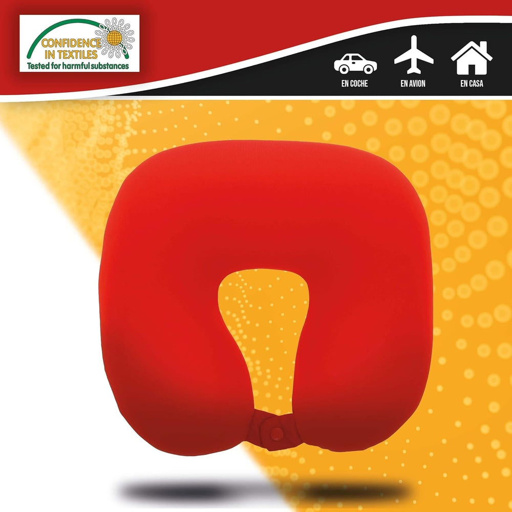 Pernă de călătorie Sumex pernă de gât pentru copii și adulți, în formă de U, ultra-moale, lavabilă, ideală pentru călătorii, roșu Perne calatorie Naty Shop