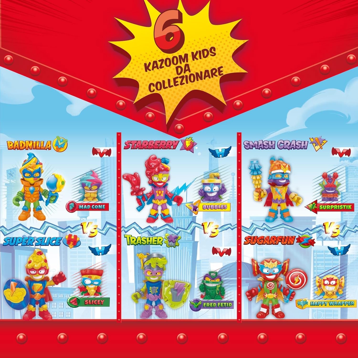 SUPERTHINGS RIVALS OF KABOOM - Komplette Kollektion der Kazoom Kids, Diese Box enthält 6 Kazoom Kids, PST8B016IN00