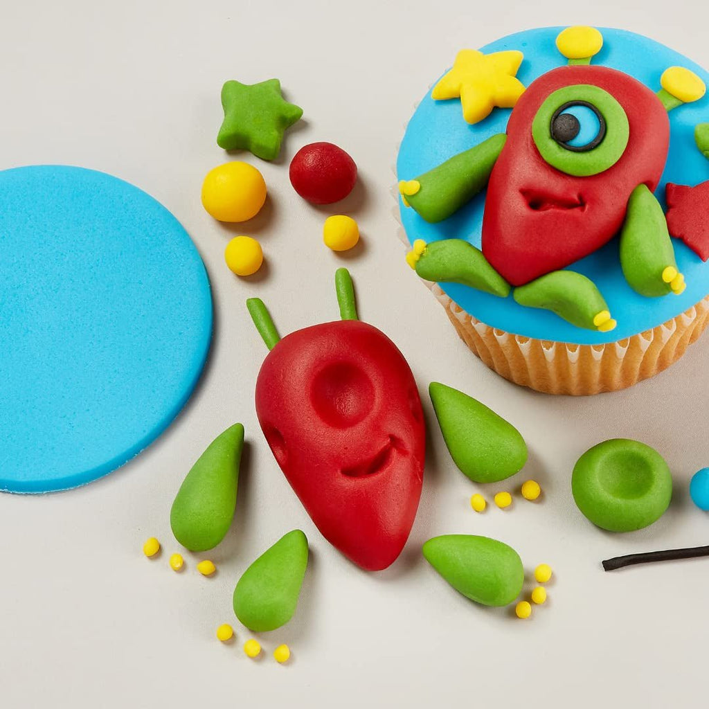 Fondant maro închis 250 g - Gata de întins, perfect pentru glazura și decorarea prăjiturilor, cupcakes și biscuiți - maro închis - 250 g Pasta de zahar Naty Shop